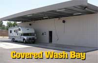 Covered wash bay
